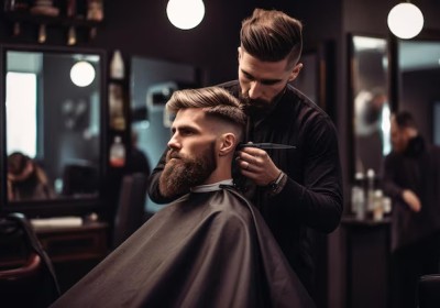 Groom at a premium men's salon in Dubai