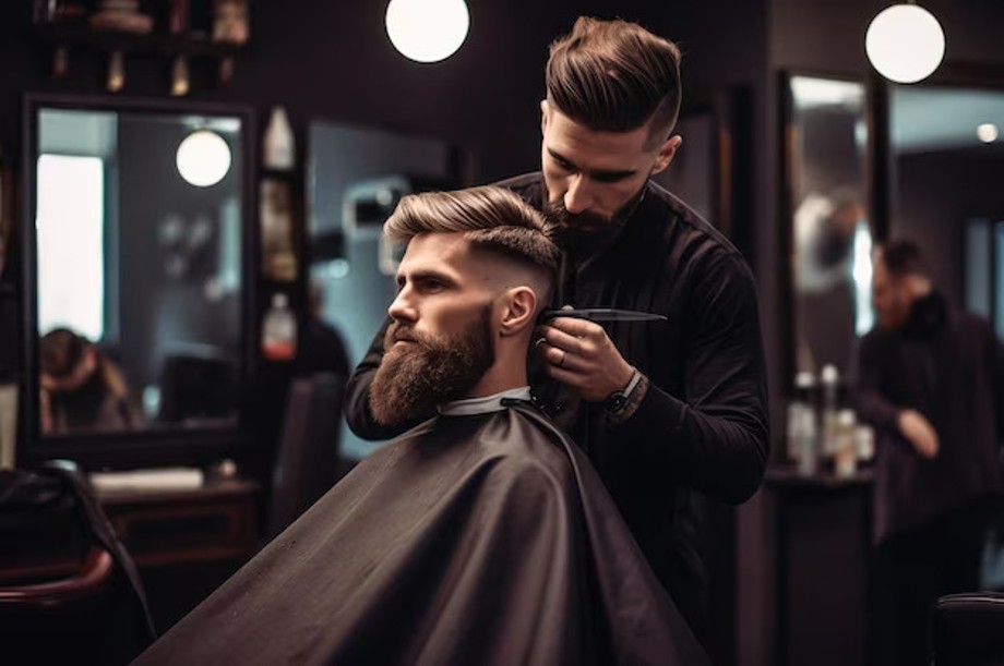 Groom at a premium men's salon in Dubai